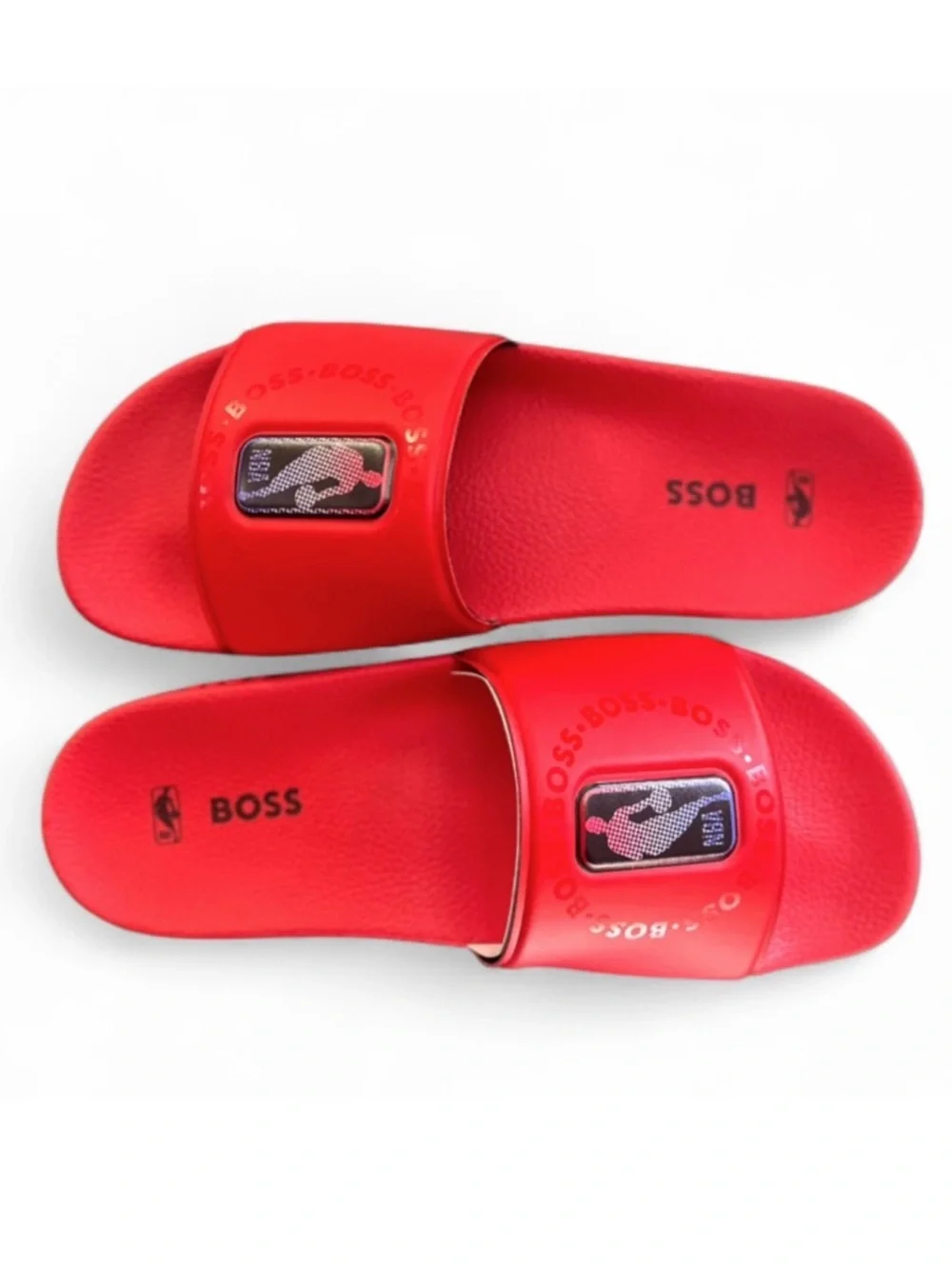 BOSS X NBA Red Bay It Slide Sandals Size US Men’s 9/ EU 42